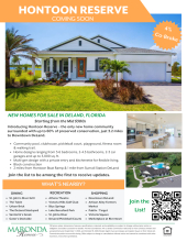 **4% Co-Broke Offer | New Homes at Hontoon Reserve in DeLand