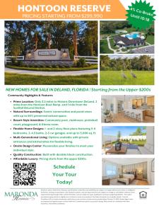 Hontoon Reserve in DeLand - 4% Co-Broke Available