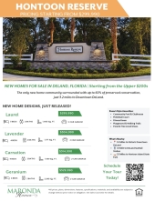 Hontoon Reserve New Floorplans