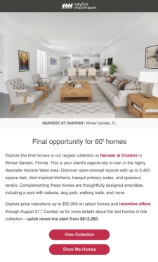 Final 60' Homes Remain in Harvest at Ovation