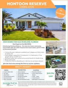 **4% Co-Broke Offer | New Homes at Hontoon Reserve in DeLand