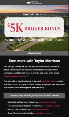 $5K Broker Bonus on Select Orlando Area Homes &mdash; Ends 1/31!