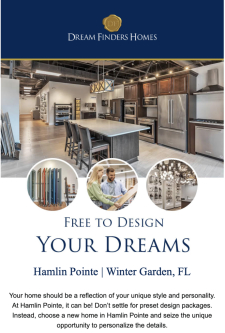 Free To Design Your Dream Home in Hamlin Pointe!
