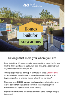 Help Your Clients Save Up to $100,000 on Select Orlando-Area Homes