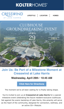 Join Us: Be Part of a Milestone Moment at Cresswind at Lake Harris