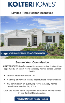 Secure Your Commission: Exclusive Limited-time Opportunity On Select Move-in Ready Homes