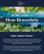 First America Homes: 3 new communities coming soon to New Braunfels