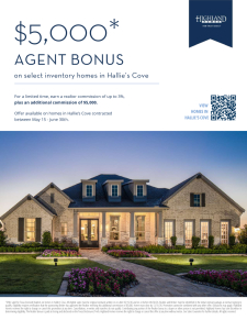 $5,000 Bonus on Select Hallie's Cove Homes