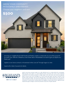 Homestead $500 Referral