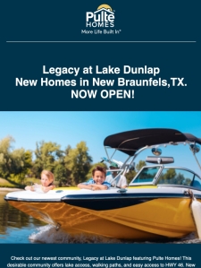 Legacy at Lake Dunlap Now Open!
