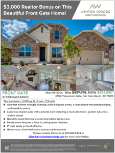 $3,000 Realtor Bonus on This Beautiful Front Gate Home!