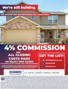 4% Commission & All Closing Costs Paid With DHI Mortgage!