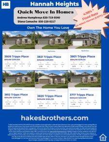 4.99% on Quick Move in Homes!
