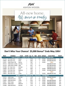 $5K Bonus on Select Move-In Homes