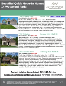 Beautiful Quick Move-In Homes in Waterford Park