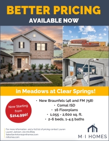 Better Pricing Now Available in Meadow at Clear Springs!