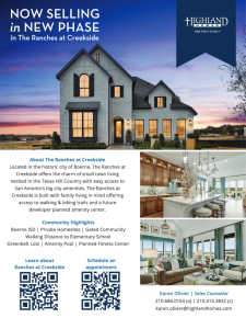 Check Out The New Phase at The Ranches at Creekside!