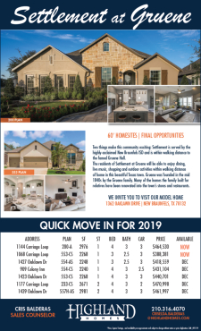 Gruene | Move-In Ready Highland Homes
