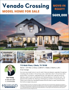 Highland Homes Model for Sale in Cibolo!