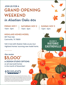 Join us for a Public Grand Opening in Alsatian Oaks!