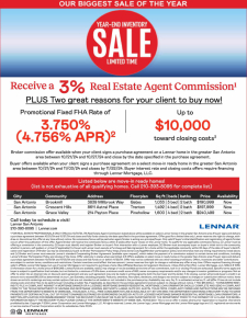 Lennar - 3% Real Estate Agent Commission available on ALL homes!