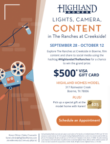 Lights, Camera, Content in The Ranches at Creekside!