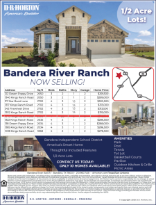 Now Selling in Bandera River Ranch!