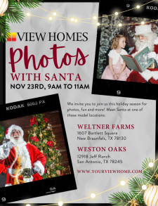 Photos with Santa in Weltner Farms and Weston Oaks!