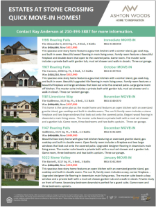 Quick Move-In Homes at Estates at Stone Crossing!