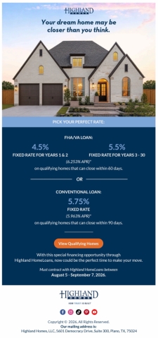 Rates as Low as 4.5% For a Limited Time!