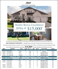 Realtor Bonus Countdown Starting at $15,000!*
