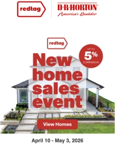 Red Tag Sales Event is Happening Now! Up to 5% Commission on Select Homes and More!