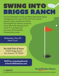Swing into Briggs Ranch with David Weekley Homes!