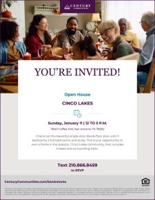 This Sunday - Open House at Cinco Lakes!