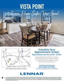 Vista Point Welcome Home Center NOW OPEN!