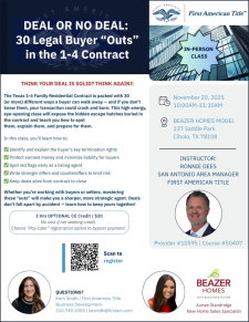 You're Invited! CE Class in Saddle Creek Ranch