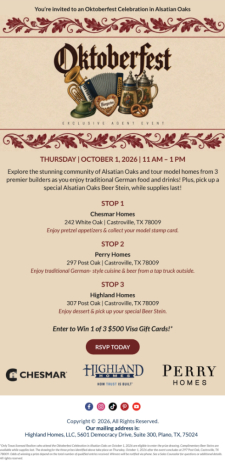 You're Invited to an Oktoberfest Celebration in Alsatian Oaks!