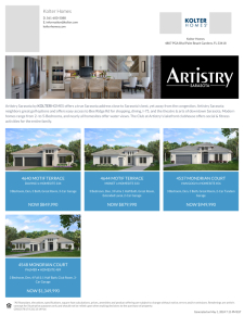 Artistry Sarasota - Available Home!