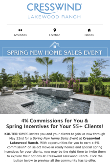 4% Commissions for You at Cresswind Lakewood Ranch!