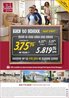 Back To School Sales Event - Receive Up To $15,000 in Closings Costs!**