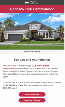 Earn more through September with Taylor Morrison