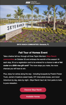 Invite your clients to a Fall tour at Skye Ranch
