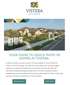 Vistera of Venice Quick Move-In Homes Made Simple. 🏡