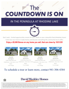 $5K Bonus on Quick Move-in Homes in The Peninsula at Rhodine Lake