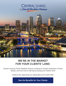 David Weekley Homes is in The Market for Your Client's Land
