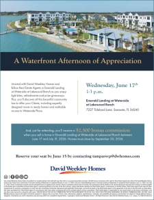 David Weekley Realtor Appreciation Event in Emerald Landing at Waterside-6/17/26