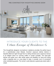 Discover the urban escape of ONE Tampa’s Residence G