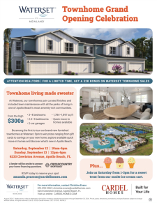 Grand Opening Event at Waterset Townhomes in Apollo Beach!