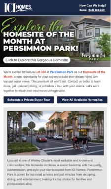 Homesite of the Month at Persimmon Park