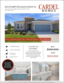 Move-in ready home at Waterset in Apollo Beach
